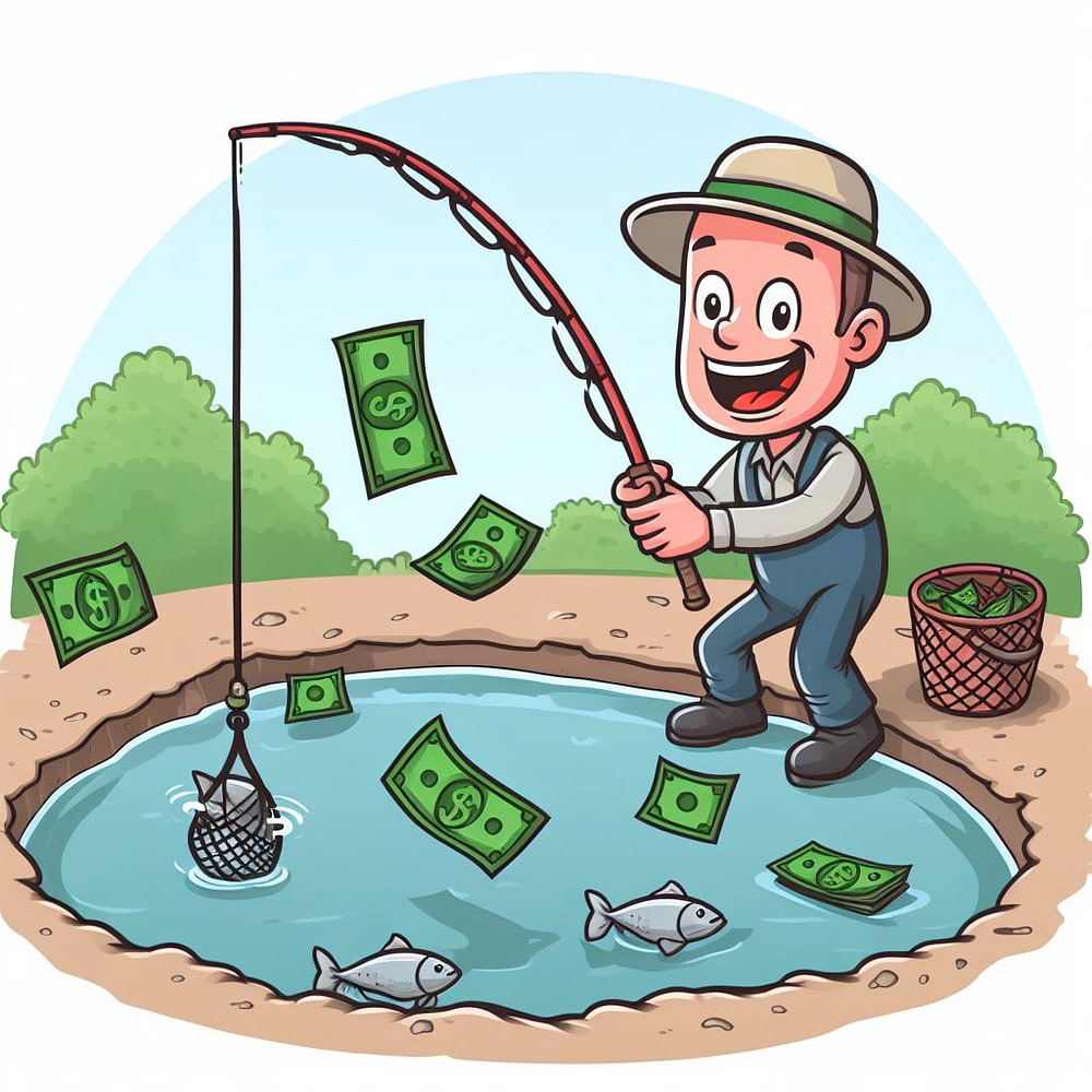 Man-Fishing-For-Dollar-Bills