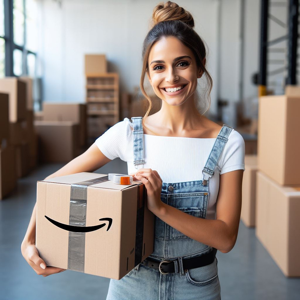 Happy Female Amazon Seller