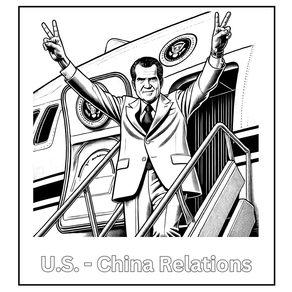 united states and china relations coloring page